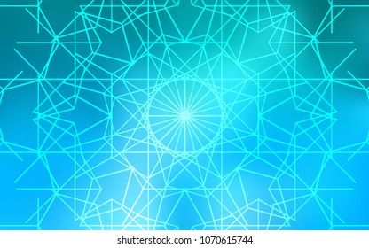 Light BLUE vector doodle bright background. Shining colored illustration with childish doodles in Arabic style. Hand painted design for web, wrapping, wallpaper.