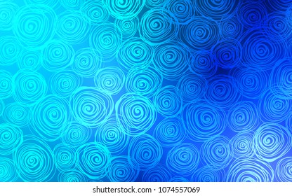 Light BLUE vector doodle bright template. An elegant bright illustration with roses in Natural style. The template can be used as a background for cell phones.