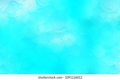 Light BLUE vector doodle bright layout. Modern geometrical abstract illustration with flowers. A completely new design for your business.