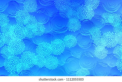 Light BLUE vector doodle bright layout. Decorative shining illustration with doodles on abstract template. Hand painted design for web, leaflet, textile.