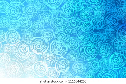 Light BLUE vector doodle bright pattern. Decorative shining illustration with doodles on abstract template. Hand painted design for web, leaflet, textile.