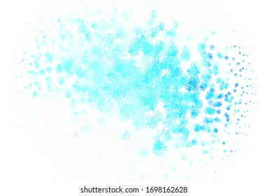 Light BLUE vector doodle layout with leaves. An elegant bright illustration with leaves and branches. Pattern for heads of websites, designs.