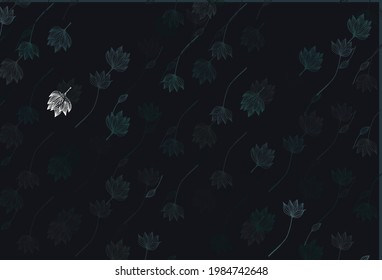 Diseño de doodle de vector BLUE claro. Nueva ilustración colorida en estilo moderno con hojas. Patrón para colorear libros y páginas para niños.