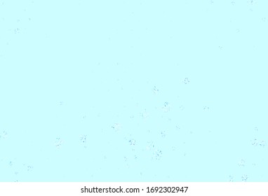 Light BLUE vector doodle pattern with leaves. Blurred decorative design in Indian style with leaves. The best design for your business.