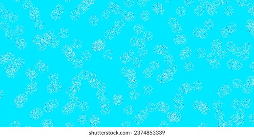 Light blue vector doodle texture with flowers. Illustration with abstract colorful flowers with gradient. Smart design for wrapping, wallpapers.