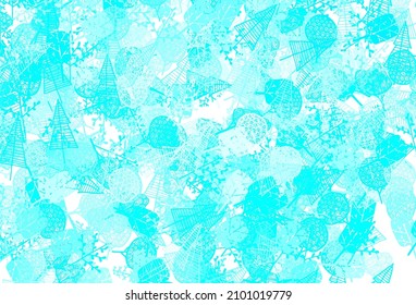 Light BLUE vector elegant background with trees, branches. Simple decorative design in natural style with trees. New design for your business.