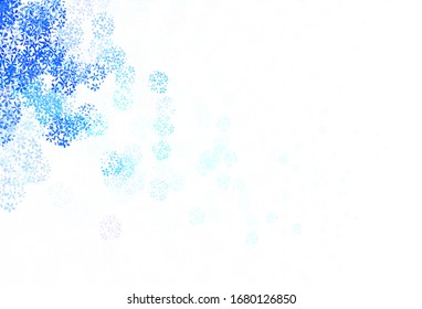 Light BLUE vector elegant pattern with leaves. leaves on blurred abstract background with gradient. Brand new design for your business.