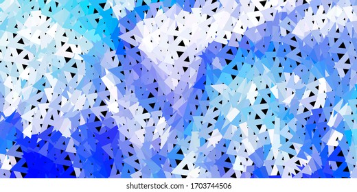 Light blue vector geometric polygonal wallpaper. Abstract illustration with elegant gradient triangles. Background for mobile phones.