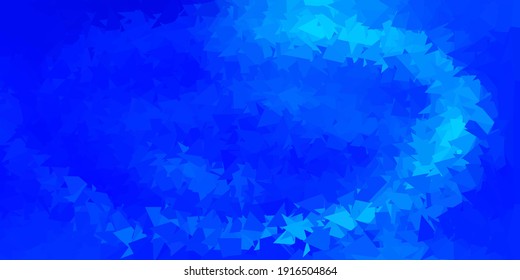 Diseño poligonal geométrico vectorial azul claro. Ilustración abstracta con triángulos de gradiente elegantes. Tu negocio.