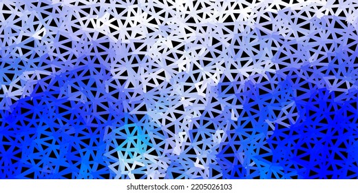 Hellblaues, geometrisches polygonales Design, Vektorgrafik. Moderne abstrakte Illustration mit polygonalen Dreiecken. Bildschirmhintergrund für Ihre Web-Apps.