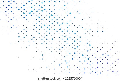 Light BLUE vector geometric simple minimalistic background, which consist of triangles on white background. Triangular pattern with gradient for your business design. 