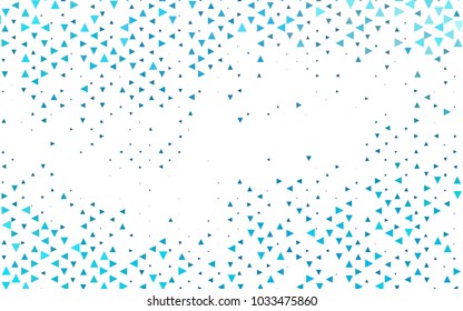 Light BLUE vector geometric simple minimalistic background, which consist of triangles on white background. Triangular pattern with gradient for your business design. 