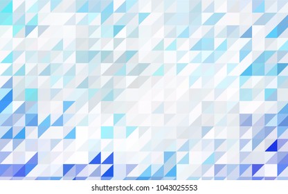 Light BLUE vector geometric simple minimalistic background, which consist of triangles on white background. Triangular pattern with gradient for your business design. 