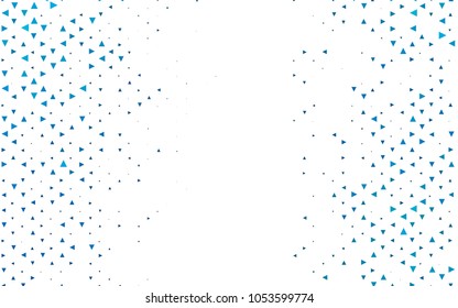 Light BLUE vector geometric simple minimalistic background, which consist of triangles on white background. Triangular pattern with gradient for your business design. 