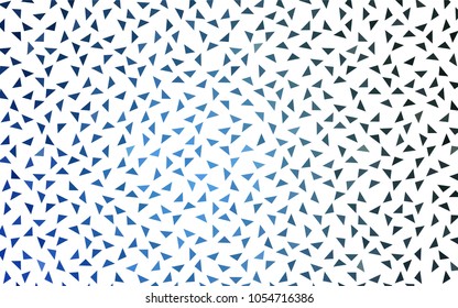 Light BLUE vector geometric simple minimalistic background, which consist of triangles on white background. Triangular pattern with gradient for your business design. 