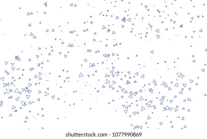 Light BLUE vector geometric simple minimalistic background, which consist of triangles on white background. Triangular pattern with gradient for your business design. 