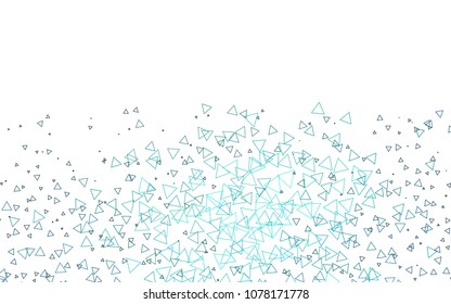 Light BLUE vector geometric simple minimalistic background, which consist of triangles on white background. Triangular pattern with gradient for your business design. 