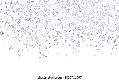 Light BLUE vector geometric simple minimalistic background, which consist of triangles on white background. Triangular pattern with gradient for your business design. 