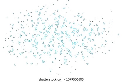 Light BLUE vector geometric simple minimalistic background, which consist of triangles on white background. Triangular pattern with gradient for your business design. 