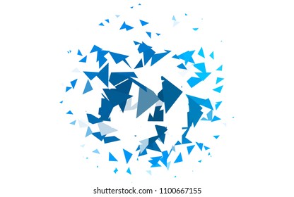 Light BLUE vector geometric simple minimalistic background, which consist of triangles on white background. Triangular pattern with gradient for your business design. 