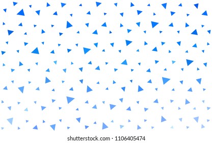 Light BLUE vector geometric simple minimalistic background, which consist of triangles on white background. Triangular pattern with gradient for your business design. 