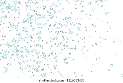 Light BLUE vector geometric simple minimalistic background, which consist of triangles on white background. Triangular pattern with gradient for your business design. 