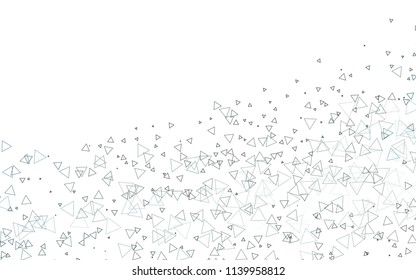 Light BLUE vector geometric simple minimalistic background, which consist of triangles on white background. Triangular pattern with gradient for your business design. 