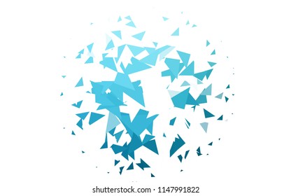 Light BLUE vector geometric simple minimalistic background, which consist of triangles on white background. Triangular pattern with gradient for your business design. 