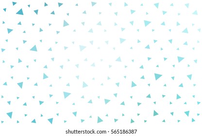 Light Blue vector geometric simple minimalistic background, which consist of triangles on white background. Triangular pattern with gradient for your business design. 