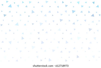 Light BLUE vector geometric simple minimalistic background, which consist of triangles on white background. Triangular pattern with gradient for your business design. 