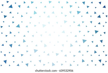 Light BLUE vector geometric simple minimalistic background, which consist of triangles on white background. Triangular pattern with gradient for your business design. 
