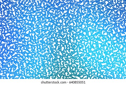 Light BLUE vector geometric simple minimalistic background, which consist of triangles on white background. Triangular pattern with gradient for your business design. 
