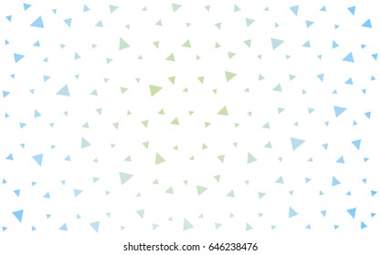 Light BLUE vector geometric simple minimalistic background, which consist of triangles on white background. Triangular pattern with gradient for your business design. 