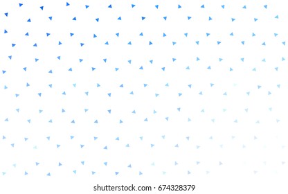 Light BLUE vector geometric simple minimalistic background, which consist of triangles on white background. Triangular pattern with gradient for your business design. 