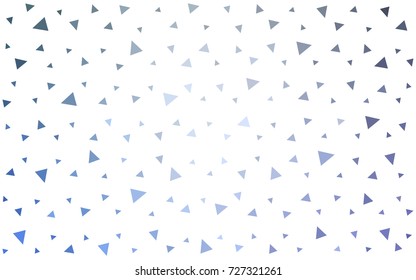 Light BLUE vector geometric simple minimalistic background, which consist of triangles on white background. Triangular pattern with gradient for your business design. 