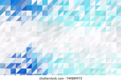 Light BLUE vector geometric simple minimalistic background, which consist of triangles on white background. Triangular pattern with gradient for your business design. 
