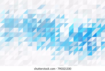 Light BLUE vector geometric simple minimalistic background, which consist of triangles on white background. Triangular pattern with gradient for your business design. 