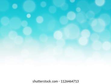 Light BLUE vector glossy abstract bokeh background. Modern geometrical abstract illustration with gradient. A completely new template for your design.