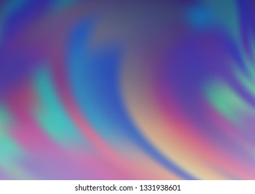 Light BLUE vector glossy abstract template. A vague abstract illustration with gradient. The template can be used for your brand book.