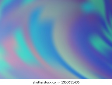 Light BLUE vector glossy abstract template. Glitter abstract illustration with an elegant design. A completely new template for your design.