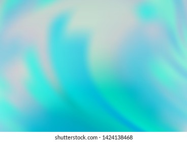 Light BLUE vector glossy abstract template. Colorful illustration in blurry style with gradient. A completely new design for your business.