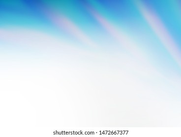 Light BLUE vector glossy abstract template. Glitter abstract illustration with an elegant design. Brand new design for your business.