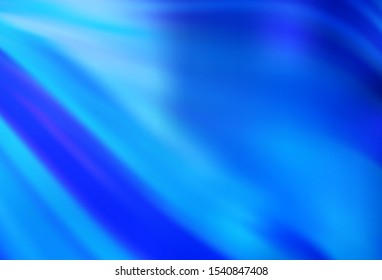 Light BLUE vector glossy abstract layout. Glitter abstract illustration with gradient design. New style design for your brand book.