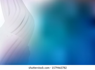Light BLUE vector glossy abstract backdrop. Creative illustration in halftone style with gradient. Elegant background for a brand book.