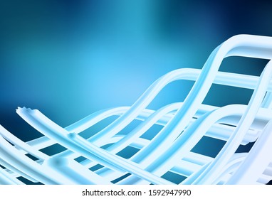 Light BLUE vector glossy abstract layout. An elegant bright illustration with gradient. Background for a cell phone.
