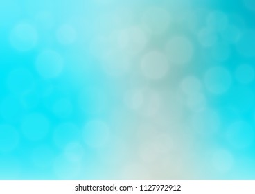 Light BLUE vector glossy bokeh pattern. Creative illustration in halftone style with gradient. A completely new design for your business.
