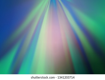 Light BLUE vector glossy bokeh pattern. Creative illustration in halftone style with gradient. The template can be used for your brand book.