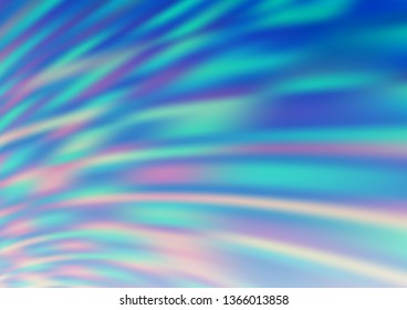 Light BLUE vector glossy bokeh pattern. Creative illustration in halftone style with gradient. A new texture for your design.