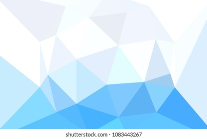 Light BLUE vector gradient triangles texture. Colorful illustration in polygonal style with gradient. Template for cell phone's backgrounds.