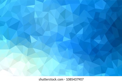 Light BLUE vector gradient triangles texture. Geometric illustration in Origami style with gradient.  Brand new design for your business.